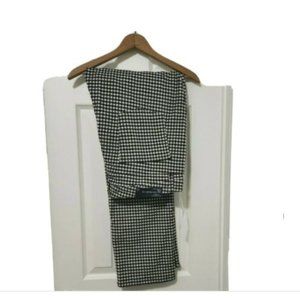 Talbots Flawless High Waist Straight Leg Slimming Velvet Gingham Pants